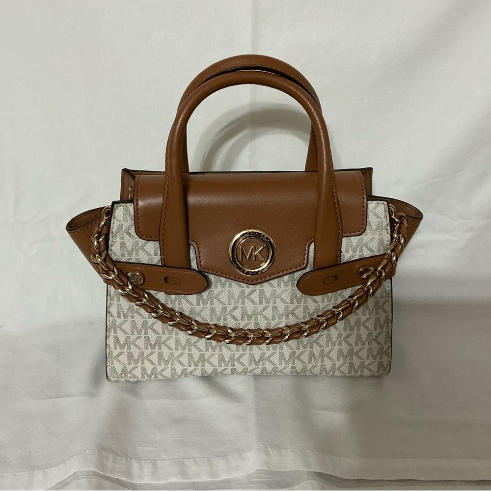 Michael Kors Carmen XS Leather & Logo Belted Handbag